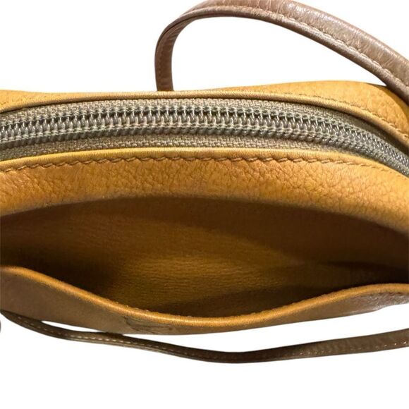 LOEWE Camel Leather Brown Strap Roeva Anagram Shoulder Crossbody Bag Pouchette - Picture 6 of 7